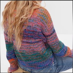 Gap shaker stitch sweater multi color